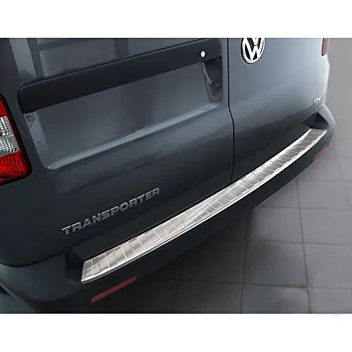 Avisa Edelstahl Heckstoßstangenschutz kompatibel mit VW Transporter T5 2003-2015 (Alle) & T6 2015- / FL 2019- (mit Hecktüren) 'XL' 'Ribs'