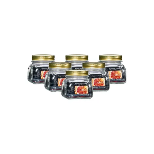 Ritzenhoff & Breker Homemade Einmachglas 300 ml 6er Set - Vorratsgläser im dekorativen Retro-Look, ideal zum Einmachen von Früchten und zur Vorratsaufbewahrung. Praktisches 6er Set für eine stilvolle Küche.