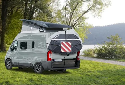 BRUNNER Caravan Fahrrad Schutz Hülle für E-Bikes - Fahrradkoffer & Fahrradtransporttaschen, robuste und wasserabweisende Schutzhülle mit integrierter Tasche für 1-2 E-Bikes, ideal für den sicheren Transport.