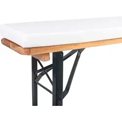 TexDeko Polsterauflage Schaumstoff für Bierbankhussen/ Bierbankauflagen/ Bierzeltgarnitur, (1 St), für besseren Sitzkomfort, Maße: nach Wahl weiß 170 cm x 4 cm x 23 cm