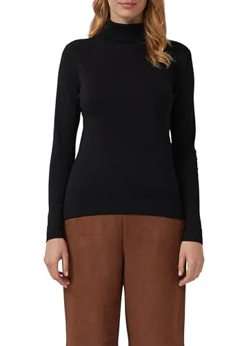 s.Oliver Langarmshirt Slim Fit mit Rollkragen in Schwarz XXXL (46) - Stylisches Langarmshirt im Slim Fit aus 100% Baumwolle, ideal für einen modernen Look. Perfekt für vielseitige Anlässe und bequem im Tragen.