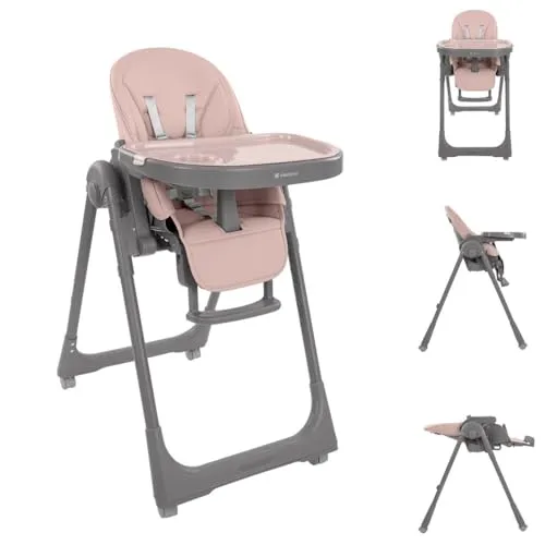 Kikka boo Kinderhochstuhl Pastello 2 klappbar höhenverstellbar Ablagefach Räder