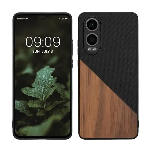 kwmobile Hülle kompatibel mit OnePlus Nord CE 4 Lite 5G - Handyhülle - Handy Schutzhülle - Smartphone Cover - Dunkelbraun Schwarz