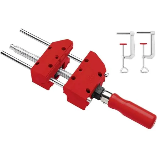 Bessey Schraubspanner S10-ST mit 2 Tischklemmen - Schraubzwingen für präzises Spannen bis 100mm. Inklusive 2 Tischklemmen für einfache Befestigung und schräges Spannen bis 25°. Ideal für Werkstätten und DIY-Projekte.