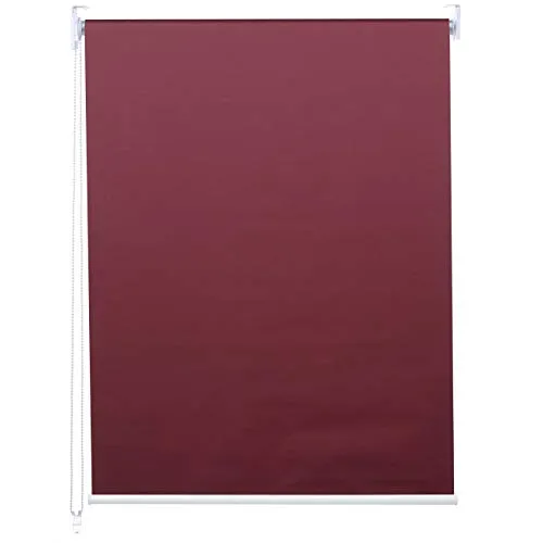 Rollo HWC-D52, Fensterrollo Seitenzugrollo Jalousie, 90x230cm Sonnenschutz Verdunkelung Blickdicht - Bordeaux