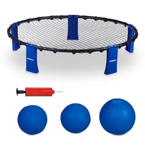 Roundnet Set Outdoor Ballspiel mit Tragetasche - Spaß für die ganze Familie: Tragbares Roundnet Spielset mit 3 Bällen, ideal für Outdoor-Aktivitäten und einfach zu transportieren.