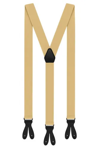 ZUKUNFTSENKEL Hosenträger Hosenträger Herren 3,5 cm Breite Y-Form mit Knopfverschluss (Deutsche Produktion, Komfortabel) Lederriemen Knopfverschluss, ohne Clips