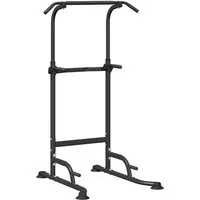 vidaXL Power Turm Dip Station - Höhenverstellbare Kraftstation - Kraftstation für intensives Oberkörpertraining, höhenverstellbar für alle Fitnesslevel. Stabiler pulverbeschichteter Stahl, ideal für Home-Gyms oder Garagen.