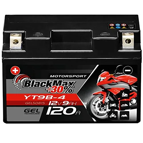 BlackMax YT9B-4 Motorradbatterie 12V 8Ah