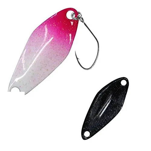 FTM Spoon Tremo 2, 9cm - Forellenblinker zum Ultra Light Angeln auf Forellen, Forellenköder zum Spinnangeln, Spinnköder, Blinker, Farbe:weiß-rot/schwarz, Gewicht:2, 3g
