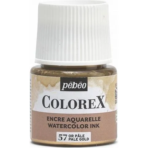 Pebeo Colorex Wassertinte (Weissgold, 45 ml) (417057)