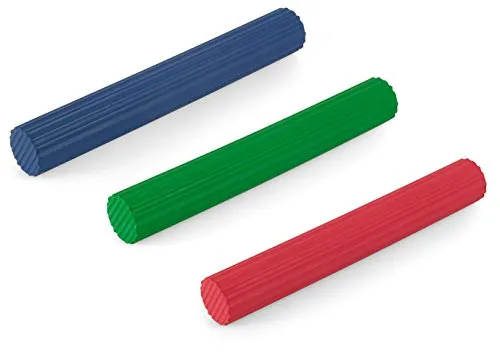 AFH Webshop Flexibler Übungsstab | Biegehantel | Torsion Trainer | Länge: 31 cm | Kräftigung von Hand, Handgelenk, Unterarm und Schulter (3er Spar-Set (leicht, mittel und stark))