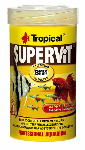 Supervit 100ml - Hauptfutter für alle Zierfische Fischfutter Flockenfutter