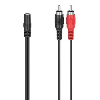 Hama Audio-Adapter, 2 Cinch-Stecker - 3,5-mm-Klinken-Kupplung Stereo