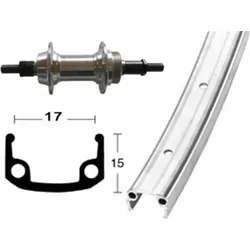 Bike Parts Hinterrad 27x1.1/4 Schraubzahnkranz Starr 36 Loch (silber)