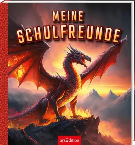 Meine Schulfreunde – Drachen: Freundebuch für die Grundschule | Geschenk für den Schulanfang