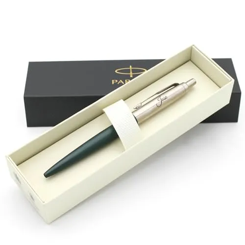 Personalisierter Parker Jotter XL Kugelschreiber + Geschenkbox (Grün) | Laser-gravierter Stift Kuli Pen Individuell gestaltet ~ Originelle Geschenkidee zum Geburtstag Jahrestag Weihnachten Vatertag