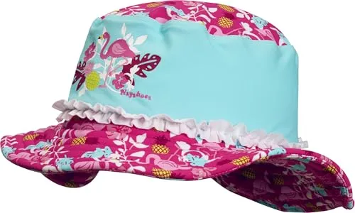 Playshoes Bademütze Kopfbedeckung Mädchen Flamingo, 53 - Skullies & Beanies für Mädchen, trendige Bademütze mit hohem UV-Schutz UPF 50+ für unbeschwerten Badespaß an heißen Sommertagen.