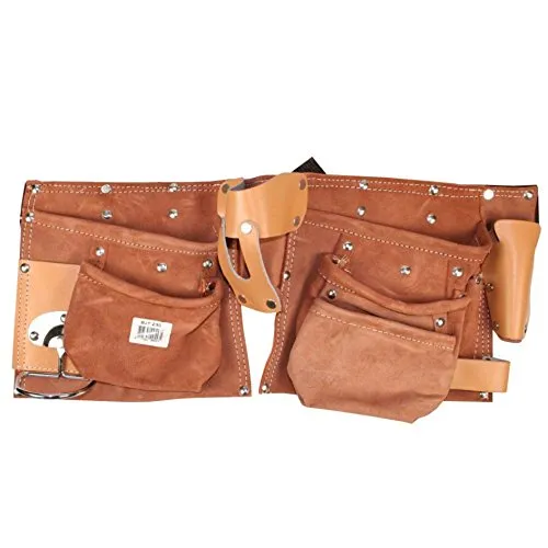 WERKZEUGGÜRTEL Leder WERKZEUGSCHÜRZE schwere Qualtät WERKZEUGTASCHE (11 Fächer)