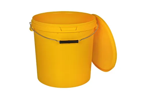 BENBOW Putzeimer für Lebensmittel, Farben, Chemikalien - 20L, 5-tlg. - Putzeimer mit luftdichtem Deckel, ideal für die sichere Aufbewahrung von Lebensmitteln und Chemikalien. PZH-Attest und lebensmittelechtes Material sorgen für höchste Sicherheit.