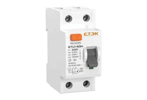 ETEK Electric Verteiler ETEK Electric FI-Schutzschalter ETL1 40A 30mA 1P+N (2-polig), Typ A (RCD), 2-polig