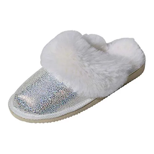Produktbild Hollert Damen Lammfell Hausschuhe Malibu Glitzer