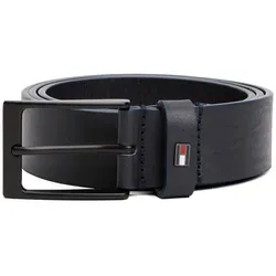 Tommy Hilfiger Ledergürtel LAYTON 3.5 cm mit Metallpatch in blau von Tommy Hilfiger
