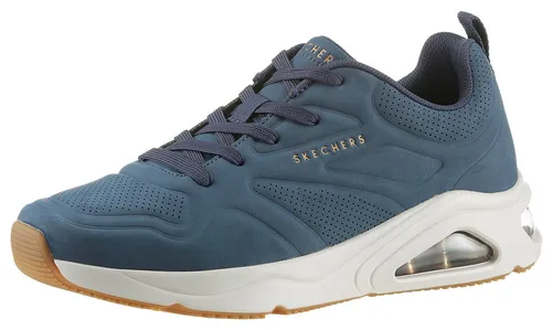 SKECHERS TRES-AIR UNO Herren Sneaker Gr. 47,5 - Blau - Sportlicher Freizeitschuh aus Lederimitat mit Skech-Air-Luftpolsterung für optimalen Komfort und Dämpfung. Ideal für aktive Männer, die Stil und Bequemlichkeit schätzen.