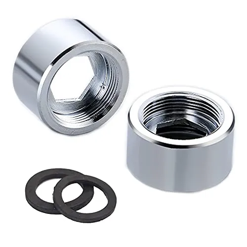 HATOOLHA® Wasserhahn-Adapter, 24 mm, NPT-Innengewinde, Übertragung auf Innengewinde, Wasserhahnanschluss, Luftsprudler für Badezimmer, Küche, Wasserreiniger-Adapter (NPT F22 auf F24), 2 Stück