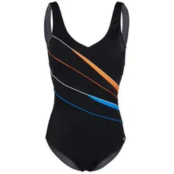 Fashy Badeanzug bunt|schwarz 48C - Bademode mit figurformendem Design, vorne gefüttert und elastisch für optimalen Tragekomfort. Ideal für Cupgröße C/D.