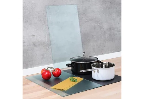 Gravidus Herd-Abdeckplatte 2 Stück Abdeckplatte Glas Schneidebrett Herdabdeckung 52x30