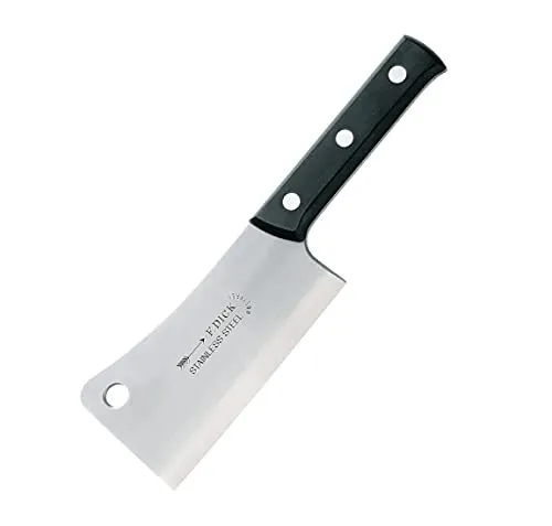 Küchenspalter 15cm - Messer in Schwarz - Geschirr, aus hochwertigem Chrom-Molybdän-Spezialstahl, ideal zum Zerteilen und Hacken von Fleisch und Knochen.