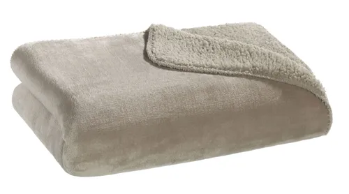casa NOVA Wohndecke SEBASTIAN, wendbar, 150 x 200 cm, Taupe - Wohndecken, wendbar und aus 100% Polyester für höchsten Komfort und Stil in Ihrem Wohnraum.