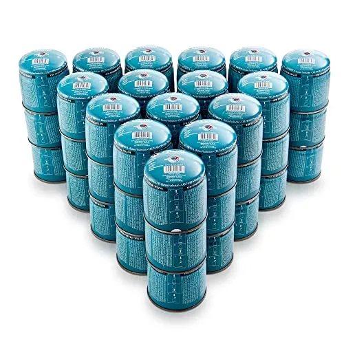 TOM Gaskartuschen 190 g – Butan Kartuschen mit Sicherheitsventil für Camping & mehr - Universell einsetzbare Gaskartuschen für Campingkocher, Lötbrenner und mehr. Langanhaltende Leistung für stundenlanges Kochen und Grillen. Einfach zu verwenden mit sicherem Gas-Stoppsystem.