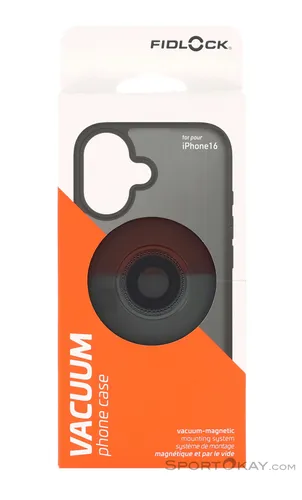 Fidlock Vacuum iPhone 16 Phone Case One Size - Standard Handyhülle mit 360-Grad-Drehfunktion und Kratzschutz, ideal für flexible Nutzung und Schutz Ihres iPhones.