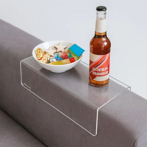 queence Beistelltisch für Sofalehne, Acrylglas in weiß von Queence