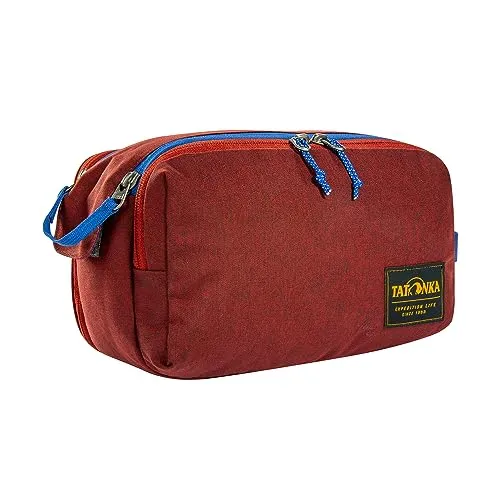 Tatonka Kulturbeutel Cosmetic Double Zip Pouch (6L) - Praktische Waschtasche in Tango Red - Reisetasche mit doppelter Reißverschlussöffnung für optimale Übersicht. Ideal für Reisen, Outdoor und Alltag, transportiert Pflegeutensilien sicher und aufrecht. Maße: 17 x 27 x 13 cm, 6L Volumen.