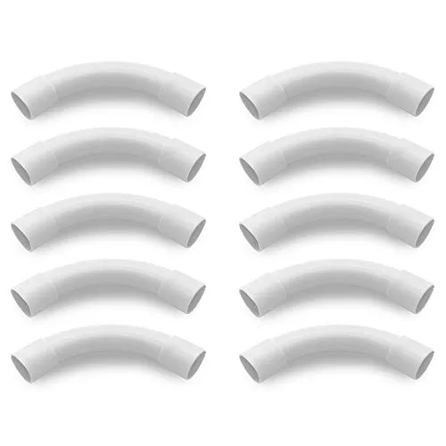 Rohrbogen M32 10 x Rohr bogen 90° Elektrorohr Stangenrohr Leerrohr Installation Kabelkanal Keller Wand Decken Montage Kabelrohr allzweck aller Art 32 mm ARLI