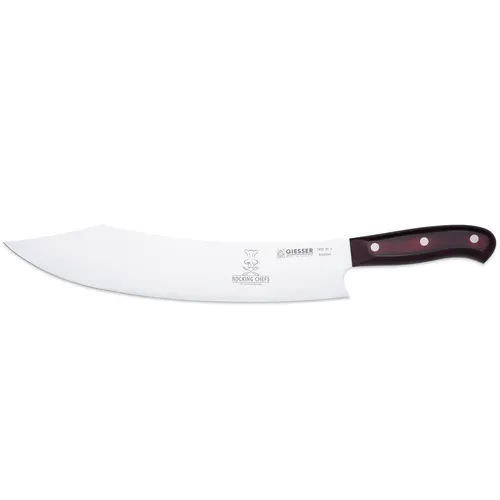 Giesser Kochmesser 30 cm Rocking Chefs - PremiumCut Barbecue No 1 - Kochmesser, 30 cm Klinge aus rostfreiem Chrom-Molybdän-Stahl, empfohlen von Kochrebell Ralf Jakumeit. Perfekte Handhabung und extreme Schärfe für Fleisch, Fisch und Gemüse.