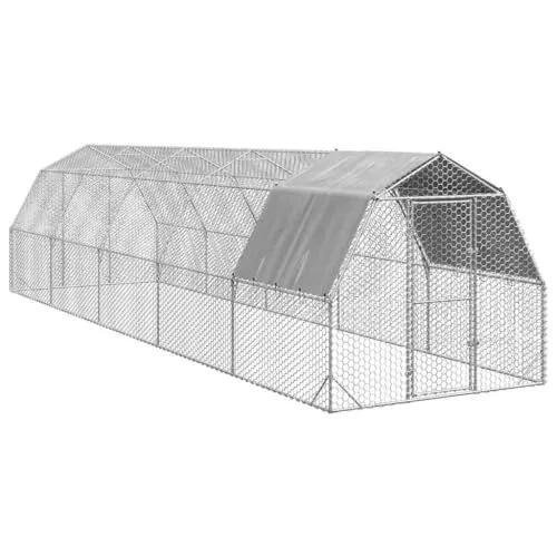 vidaXL Hühnerstall mit Dach 2,5x10x2,25 m