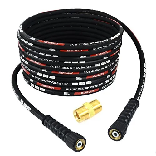 TECHKAR Hochdruckreiniger-Schlauchrohr – Kärcher Verlängerungsschlauch Ersatz – 400bar DN8 Profi M22x1,5 Hochdruckschlauch kompatibel mit Kärcher HD HDS – 15m