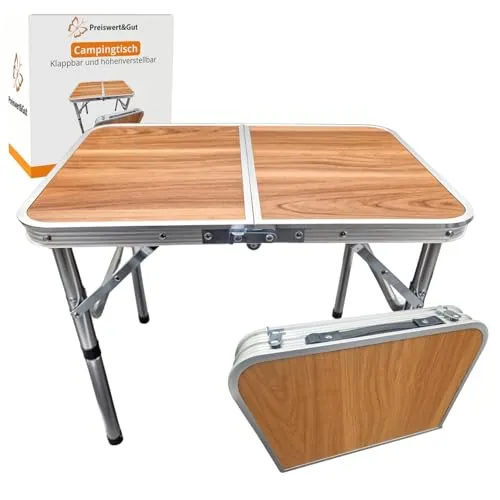 Höhenverstellbarer Klapptisch für Camping und Balkon
