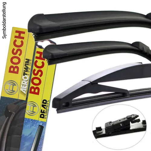 Bosch Scheibenwischer Wischblatt Set Vorne + Hinten für Opel Corsa D Peugeot 207