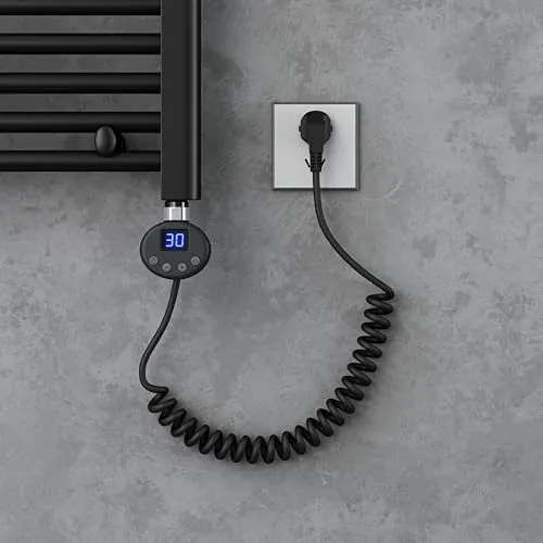 doporro Heizstab mit Thermostat 1000W – Edelstahl Heizpatrone für Badheizkörper