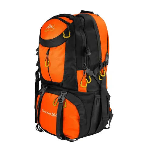 Wasserdichter Trekking Wanderrucksack 50 Liter Orange