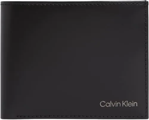 CALVIN KLEIN CK SMTH BLLFLD W/ CN Geldbörse in schwarz von Calvin Klein