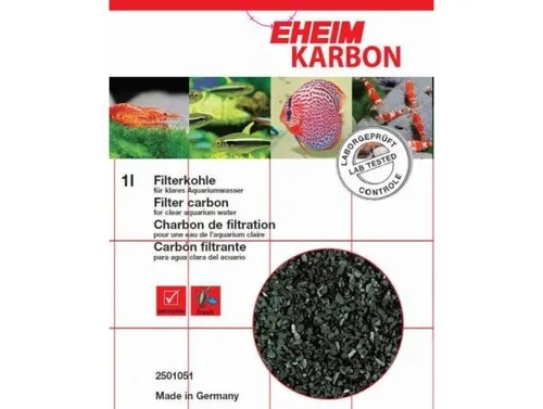 Eheim 2501051 Karbon - Aktivkohle 1 L, hochwertiges Filtermedium für Süßwasseraquarien, ideal für kurzfristige Anwendungen