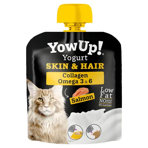 YowUp! Katzensnack Haut & Haar Yoghurt Lachs 85 g, Katzensnack, UVP 2,50 EUR