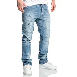 Amaci&Sons Stretch-Jeans KAUAI Regular Slim Jeans Herren Regular Slim Denim Design Hose blau W34/L30