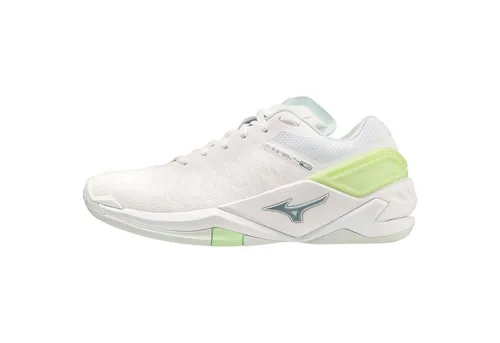 Mizuno Wave Stealth Neo Handballschuhe Weiß EU 42 1/2 - Laufschuhe für Top-Handballspieler mit MIZUNO ENERZY Technologie für optimale Energie-Rückgabe und hohe Stabilität auf dem Platz.